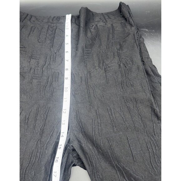 BITTE KAI RAND Black Fold Down High Waist Pull On Textured Straight Leg Pants XL - Picture 10 of 12